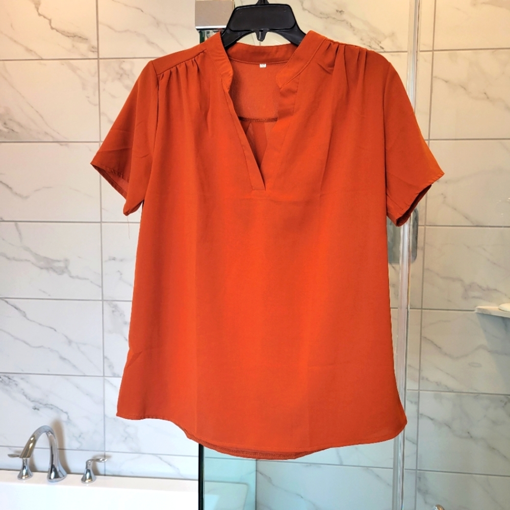 Orange blouse
